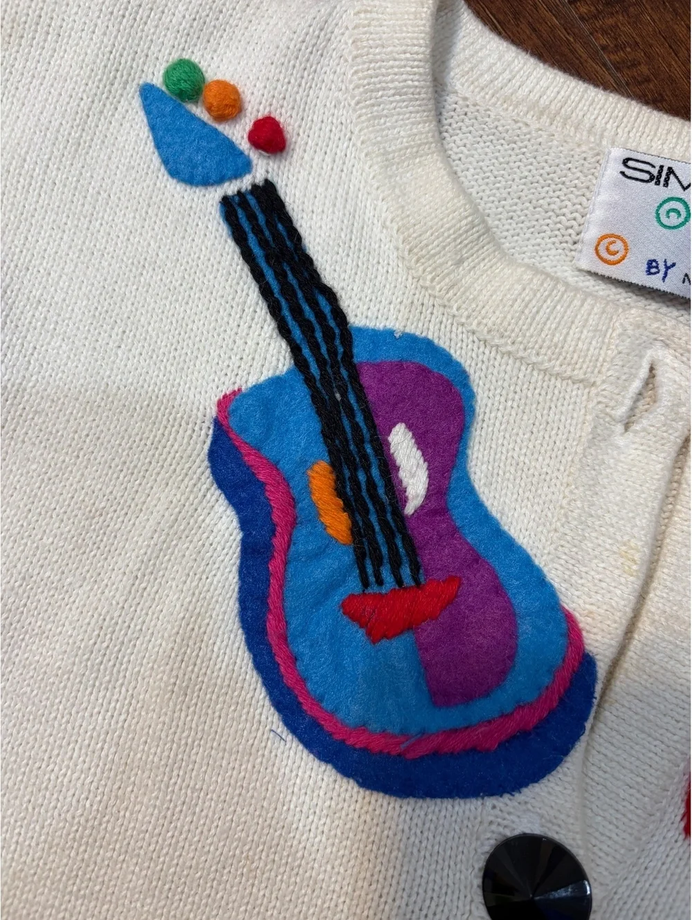 Vintage Simon Sez by Michael Simon instruments cardigan sz 10